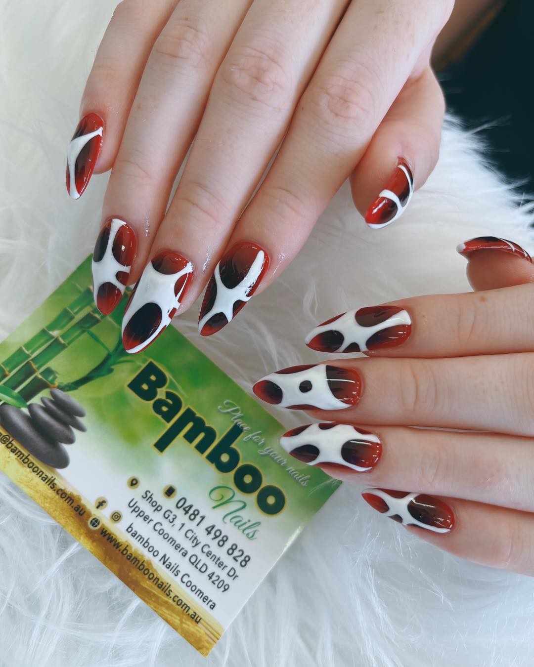 Artistic nail design with creative patterns